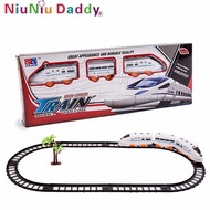 discount Niuniu Daddy Kids Train Toy Electric Train Track Car Alloy Simulation Train Model Electric