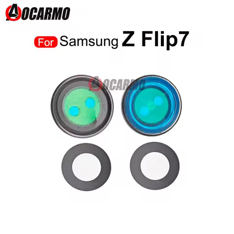Aocarmo For Samsung Galaxy Z Flip7 SM-F7660 F766U F766B F766N Rear Back Camera Lens With Frame Ring 