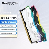 TEAMGROUP T-Force Delta RGB DDR5 Ram 32GB (2x16GB) 6000MHz CL30 Intel XMP 3.0 & AMD Expo Compatible 