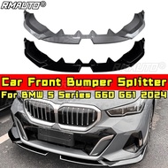 For BMW 5 Series G60 G61 Body Kit Front Bumper Splitter Diffuser Lip Guard For 5 Series G60 G61 2024