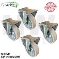 Nylon Caster Wheel 6 Inch Set of 4 pieces Fixed 6" Nylon Caster Wheel 6 Inch Set of 4 pieces Fixed