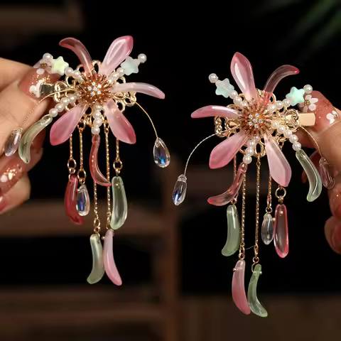 Hanfu Hair Accessories, Fireworks, Ancient Style Hair Ornaments, New Chinese Style, National Style,