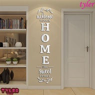 TYLER 3D Mirror Wall Sticker, Removable Self-Adhesive Home Family Sticker, Creative Mirror DIY Family Slogan Acrylic English Letters Decal Office