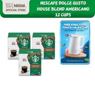 [Carton] STARBUCKS House Blend – Americano by NESCAFE DOLCE GUSTO Coffee Capsules (12 servings)