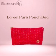 Loreal Paris CNY 2025 Tweed Pouch Red