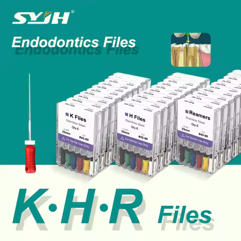 10Packs/Box Dental Endo Files Hand Use K /H/R Files 21/25/28/31mm Stainless Steel Endodontic Root Ca