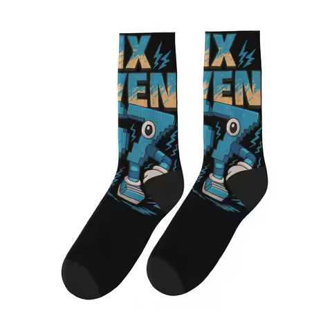 Funny Meme 67 Six Seven 6 7 Italian Brainrot Stockings Printed Vintage Socks Winter Anti Slip Socks 