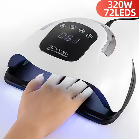 320W SUN X19 MAX Nail Dryer Machine 72 LEDS UV LED Lamp for Nails Gel Polish Curing Manicure Lamp Wi