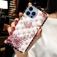 1pc Non-3D Pattern, 2D Flat Rectangular Sheepskin Texture Crystal Butterfly Floral Contrast Color Ed