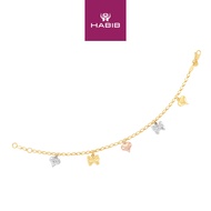 HABIB Oro Italia 916 Yellow, White and Rose Gold Bracelet GW38370521-TI