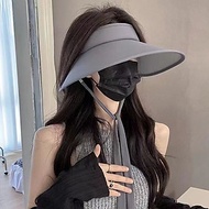 [Có dây] Mũ chống nắng rộng vành Menglanduo nón đi biển nửa đầu vành rộng lưỡi trai thời trang mùa h