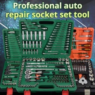 46Pcs Portable Service Tools Screwdriver Wrench Sleeve Set Ratchet Wrench Set Car Toolbox DIY Car Fi