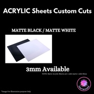 [SG SELLER] Acrylic Sheet  | 3mm Matte Black