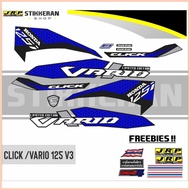 ◬ ◰ ☢ CLICK V3  125 / VARIO V3 HONEY COMB DECALS