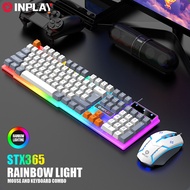 Inplay Stx365 Colorful Keyboard and Mouse Set Combo Wired Keyboard Mouse Set For Pc Laptop