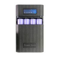 【Stylish】 4x18650 Diy Power Bank Case Portable 18650 Charger Storage Box Digital Display Fast Charging Mobile Power Box For Phone