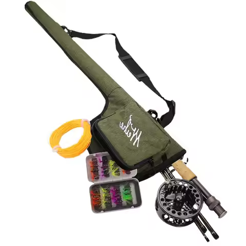 Goture 2.7m 9FT Fly Fishing Rod Kit 5/6 Aluminum alloy Reel Line Bait Combo High Quality Fishing Tac