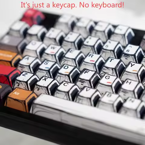 Manga Style Keycap Set PBT 136 Keys Cherry Classic Hundred Light Colour Block Keycaps for 60/84/98/1