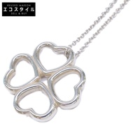 蒂芬妮925純銀心形四葉草吊飾（二手）