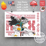 (Ready Stock) Mobile suit Gundam 144 RX-78-2 / RX78-2 / RX78 2 Gundam wall poster sticker deco poste