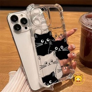 Cute Cat Transparent Cover For Vivo Y19s 4G Y300 Y37 V40 Pro Lite V40E Y200 X200 Pro Mini Y28 iQOO 1