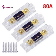 3Pcs Fuse Holder Bolt-on Electrical Protection ANL Fuse Fusible Link with Fuse 80A Fuses AMP