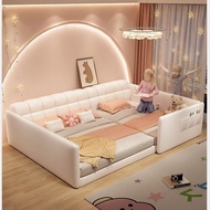 Q14 Parent-Child Bed Twin Bed Two-Tire Family Guardrail Bed Owner Bed Widened Technology Cloth Big B