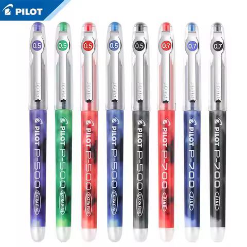PILOT P500/P700 6pc/12pc Gel Pen Set ,0.5mm/0.7mm Needle Tube Pen Tip Smooth Writing With Large Capa