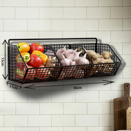 Kitchen Onion Ginger Garlic Storage Rack Wall Hanging Condiment Rack Drain Vegetable Basket厨房置物架免打孔葱