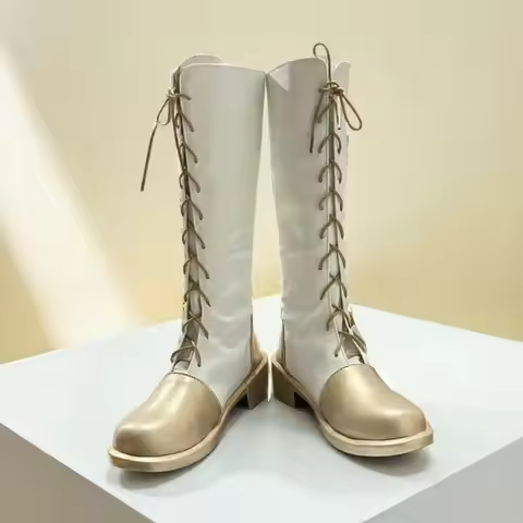 Anime Tsuyuri Kanao Cosplay Shoes Tsuyuri Kanao Role Play White Boots for Costumes