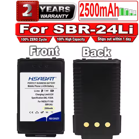 HSABAT 2500mAh SBR-24Li Battery for YAESU FT-70D, YAESU FT-70DR, YAESU FT-70DS