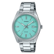 [Official Marco] CASIO MTP-1302D-2A2 Quartz Men Watch with Mint Blue dial and Silver Stainless Steel