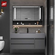 HS Bathroom Cabinet Set Simple Smart Laundry Sink Matte Wash Basin Washstand Cabinet Bathroom Washst