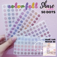 SHARE 50 DOTS Journal 0.8 CM Colorful Seriesbullets