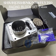 SHR-3/HJ250/KEWS250/BNK/FLY250 Cylinder Racing Block Set 74mm Bore Up / Block Std 72mm Assy
