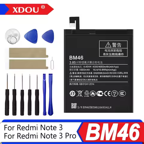 Brand New BM46 4050mAh Battery For Xiaomi Redmi Note 3 / Note 3 Pro BM46 Phone Replacement Batteries