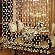 CM 100% Glass Drops, Acrylic Crystal Beads Curtain with 30 mm Glass Drops (7 Feet Height 10 String S