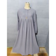 Crinkle air flow Muslim dress 8