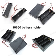 1/2/3/4 Slot way 18650 Battery Storage Box Case DIY Batteries Clip 3.7v 1 2 3 4 port  Holder Black Plastic Container  Lead 2Pin  MY5L