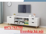 Kệ tivi gỗ công nghiệp dài 1m2- Trắng