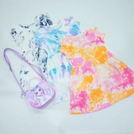 JM38 Tyedye Colorful Abstract Edition Cute Girls' Dress 4 Years - 8 Years