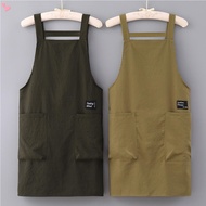 Cross Back Apron with Big Pockets Practical and waterproof Aprons for Gardening Works,Cooking,Coffee