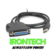 New USB to DB25 1284 Parallel 25 Pin Female Printer Cable Black
