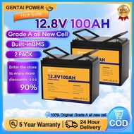 ▩ ⅍ ✝ ♬ GENTAI POWER Lifepo4 Battery 12V 100AH Lithium Battery 12V 15000 deep Cycles Solar Battery