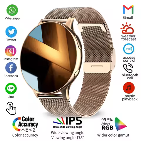 2026 Women Bluetooth Call SmartWatch Heart Rate Blood Pressure Monitor Smartwatch IP67 Waterproof Me