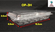 BENXON Kuih Container OPS 3H / Disposable Plastic Clear Bakery Container (100pcs+-) OP3H / OPS3H
