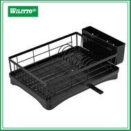 Stainless Steel Dish Drying Rack Easy Assembly Kitchen Rack Space-saving Dish Drying Rack with Utens