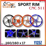 MAGIC BOY 160/160-17 YAMAHA Y125Z CNC 511 Sport Rim set 1.60 1.60