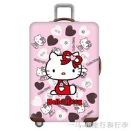 ○☈Hello Kitty luggage protector cartoon cover | TEBAL perlindungan bagasi 20/24/28/30 inch