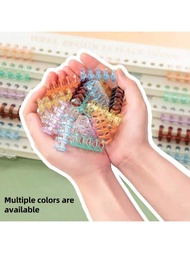 3/6/9/12/15/20/24PCS Colorful Spiral Binder Rings,4/5-Ring Binder Notebook, Plastic Binding Clips,A4